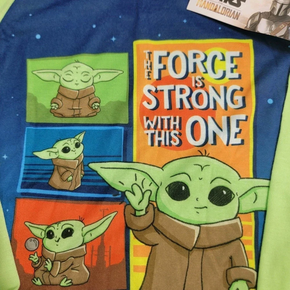 NEW STAR Wars Baby‎ Yoda Super Hero Boys Long Sleeve Pajama 2 PC Set Size 6-7